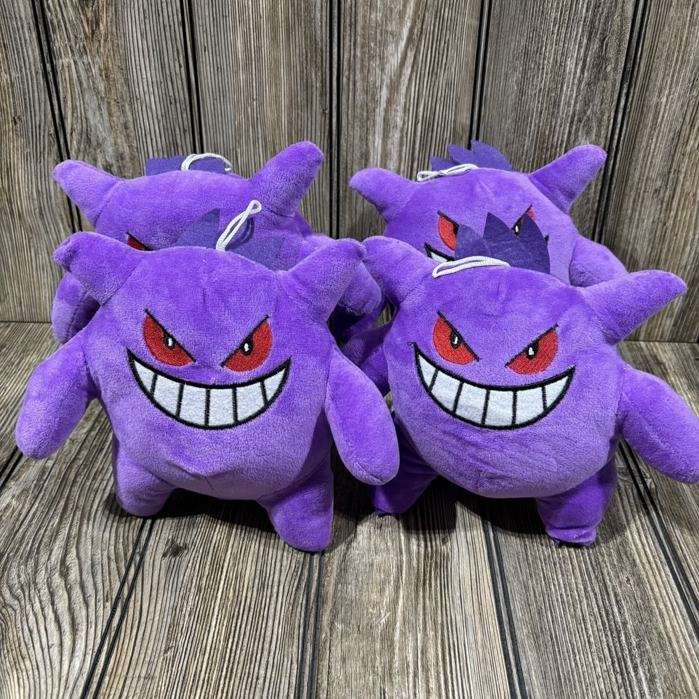 Set Of 4 Gengar Pokemon Plush Animal Toys Party Favors Basket Fillers